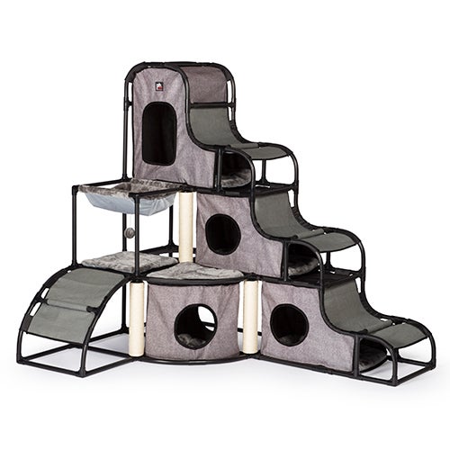 Catville Tower Cat Activity Center, Gray Print