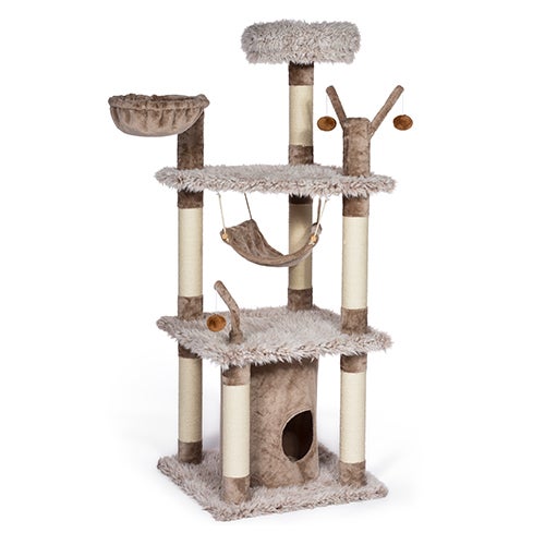 Kitty Power Siberian Mountain Plush Cat Tower