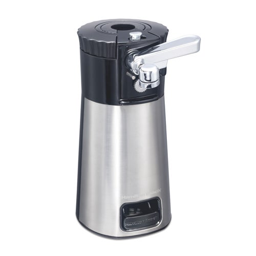 OpenStation Can Opener w/ Tools, Black and Stainless Steel