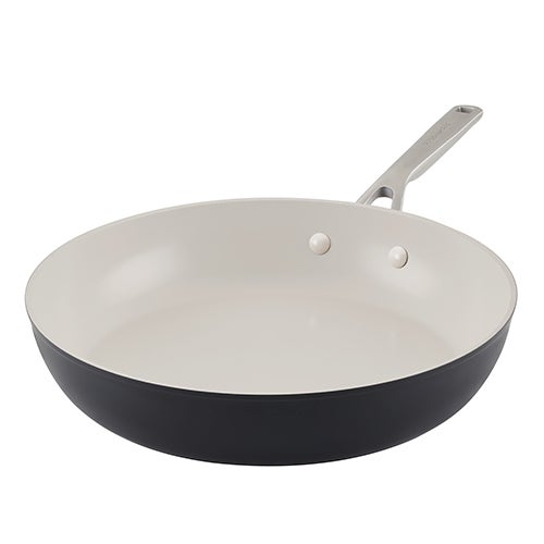 12.25" Hard Anodized Ceramic Nonstick Frying Pan, Black