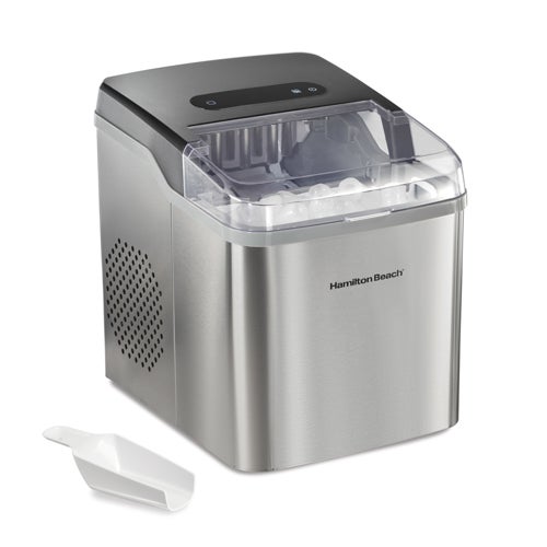 Compact Countertop Ice Maker, Stainless Steel