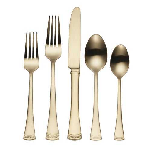 Portola Gold Satin 20pc Flatware Set