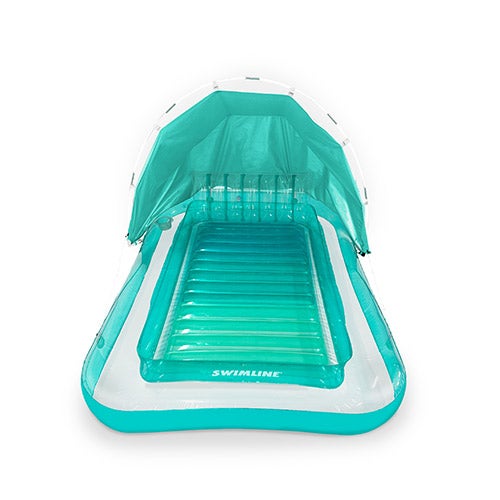 Inflatable Suntan Tub Float w/ Adjustable Shade, Mint