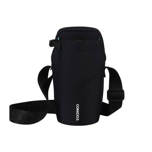 Sling Crossbody Bag, Black Neoprene