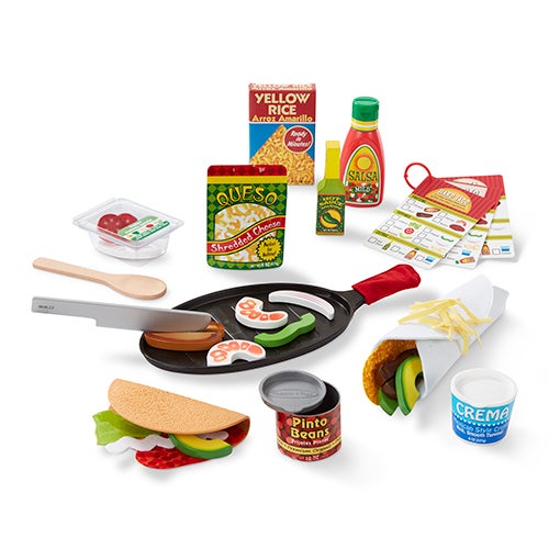 Fill & Fold Taco & Tortilla Play Food Set, Ages 3+ Years