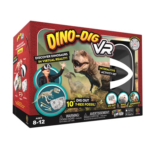 Steam Lab Dino-Dig Virtual Reality Science Kit, Ages 8+ Years