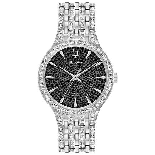 Mens Phantom Black & White Swarovski Paved Watch