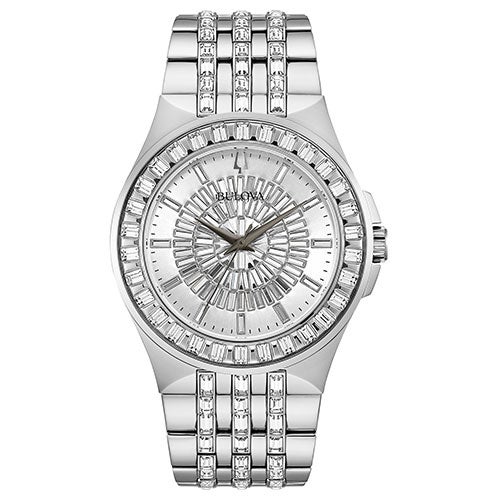 Mens Phantom Baguette Swarovski Crystal Watch