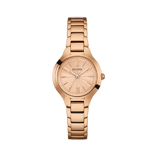 Ladies' Classic Rose Gold-Tone Stainless Steel Watch, Rose Gold Dial