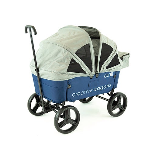 Buggy Wagon w/ Convertible Canopy, Navy/Blue/Gray