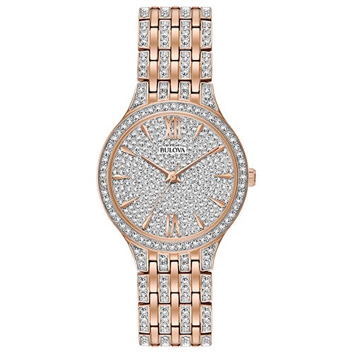Ladies' Phantom Crystal Rose Gold-Tone Stainless Steel Watch, Crystal Dial