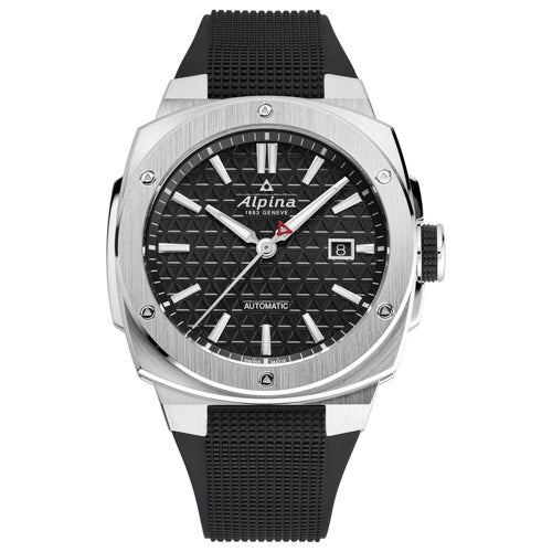 Men's Alpiner Extreme Automatic Black Rubber Strap Watch, Black Dial