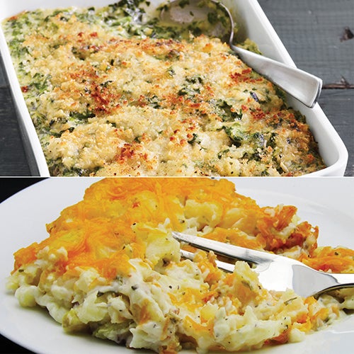 30oz Creamed Spinach & 32oz Baked Potato Casserole