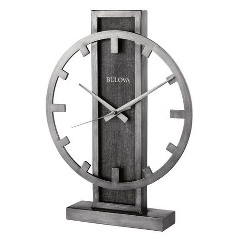 Silver Streak Table Clock