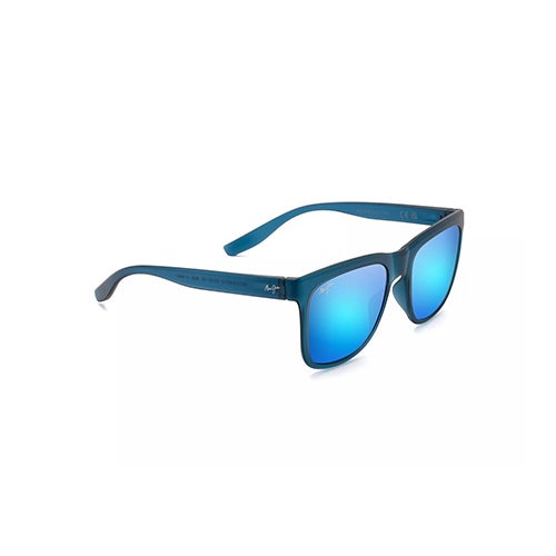 Pehu Polarized Sunglasses, Matte Navy Frame, Blue Hawaii Lens