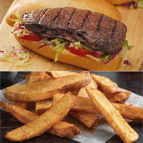 Sirloin Sandwich Steaks & Fries Combo Power Sales