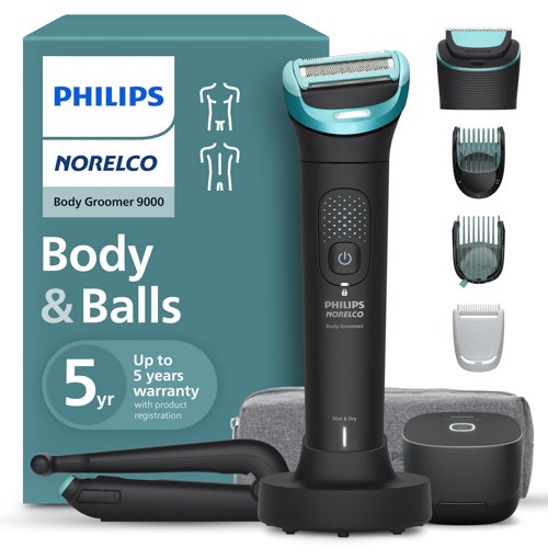 Body Groomer 9000 Series Shave System w/ UV Cube Cleaner
