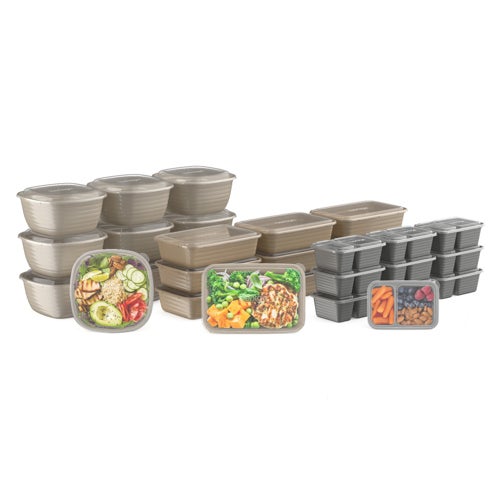 60pc Variety Meal Prep Kit, Gleam Metallics