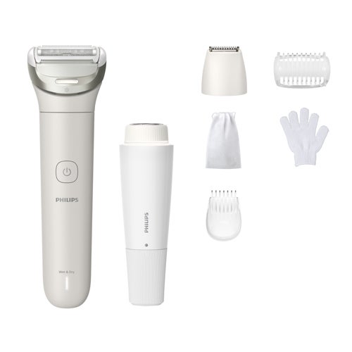 Lady Shaver Series 8000 Cordless Wet & Dry Shaver w/ Facial Hair Remover