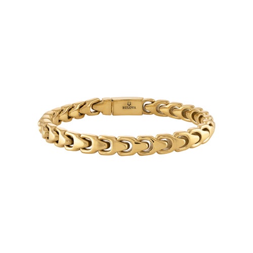 Bulova Link 6mm Gold-Tone Stainless Steel Bracelet, 7.25"