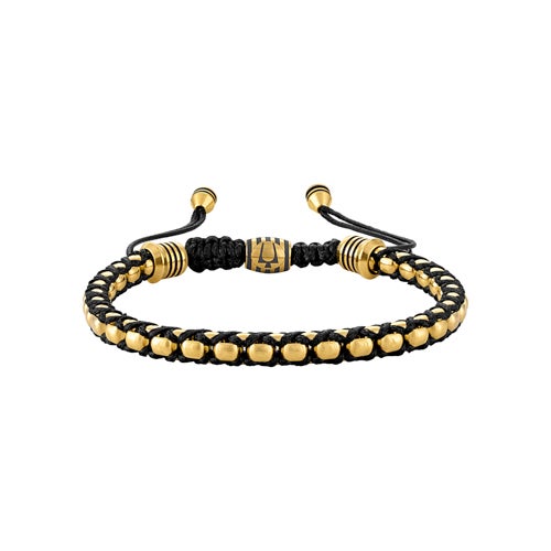 Icon Gold-Tone & Black Cord Bolo Bracelet
