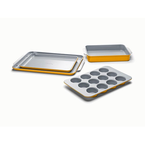 5pc Non-Toxic Nonstick Ceramic Bakeware Set, Marigold