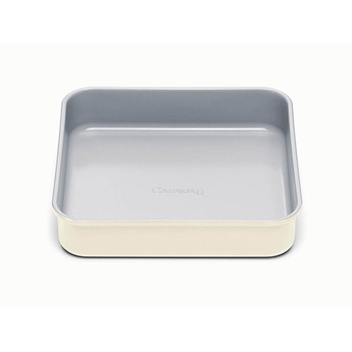 Nonstick Ceramic Square Pan, Cream