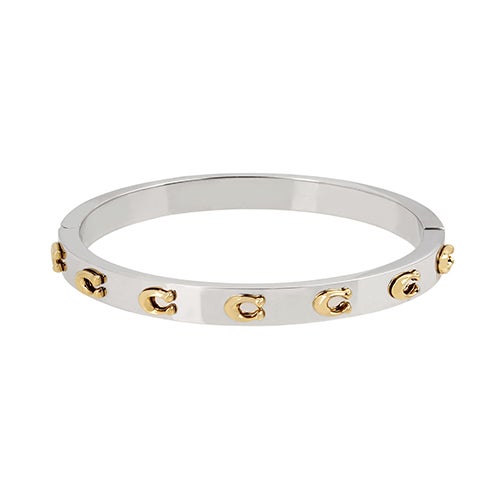 Signature C 2-Tone Bangle Bracelet