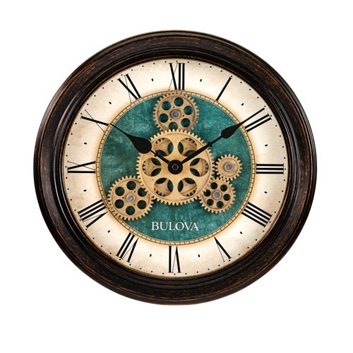 The Industrial Motion Rotating Gears Wall Clock