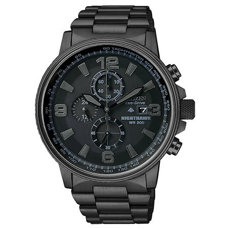 Mens Nighthawk Chronograph Eco-Drive Watch