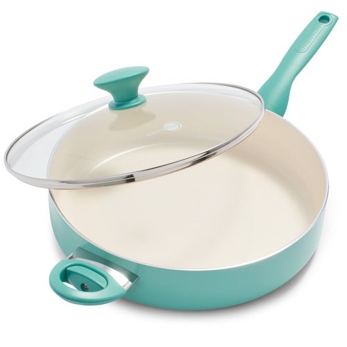 Rio 5qt Ceramic Nonstick  Saute Pan w/ Lid, Turquoise