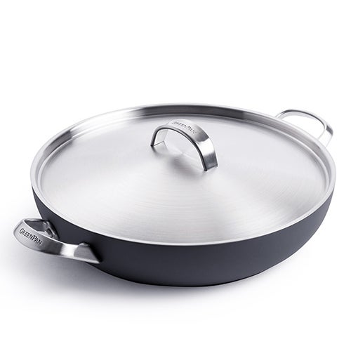 Paris Pro Hard Anodized Nonstick 11" Everyday Pan w/ Lid