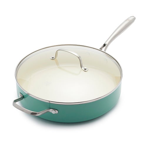 Artisan Healthy Ceramic Nonstick 5qt Saute Pan, Turquoise