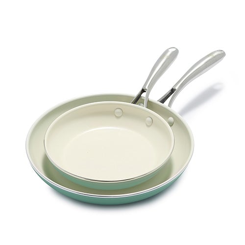 Artisan Healthy Ceramic Nonstick 2pc Fry Pan Set, Turquoise