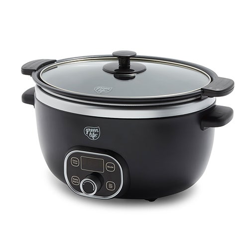 Healthy Cook Duo 6qt Nonstick Slow Cooker, Black