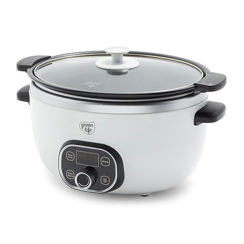 Weston Slow Cooker, 7 Qt Programmable with Lid Latch Strap