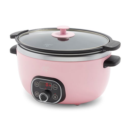 Healthy Cook Duo 6qt Nonstick Slow Cooker, Pink