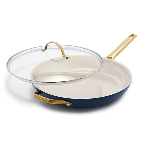 Reserve Ceramic 12" Fry Pan w/ Lid, Twilight Blue