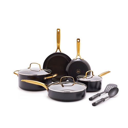 Blue Diamond Hard Anodized Nonstick 10 Piece Cookware Set CC006153-001