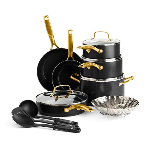 Gold 14pc Nonstick Cookware Set