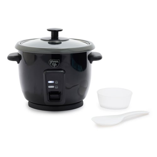 6 Cup Electric Rice Cooker, Black