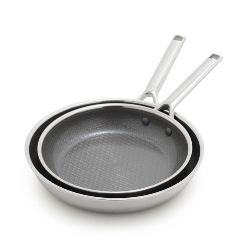 Apex Stainless Steel 2pc Frypan Set - 9.5" & 11"