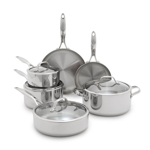 Valencia Pro Stainless Steel Uncoated 10pc Cookware Set