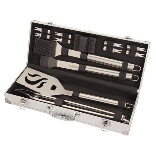 Deluxe 14pc Stainless Steel Grill Set w/ Case