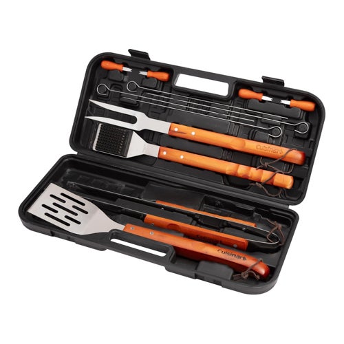 13 Piece Wooden Handle Grilling Set