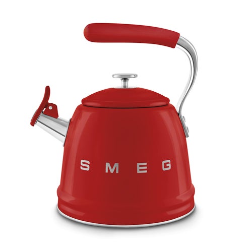 Stainless Steel Whistling Stovetop Kettle, Red