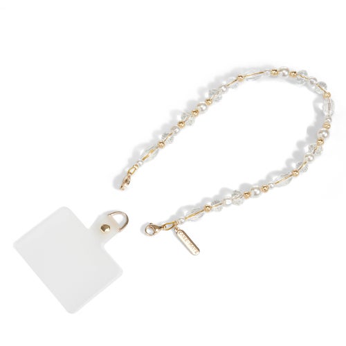 Anchor Card Phone Charm, Beaded Moon Crystal