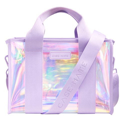 Medium Crossbody Jelly Zip Tote Bag, Soap Bubble