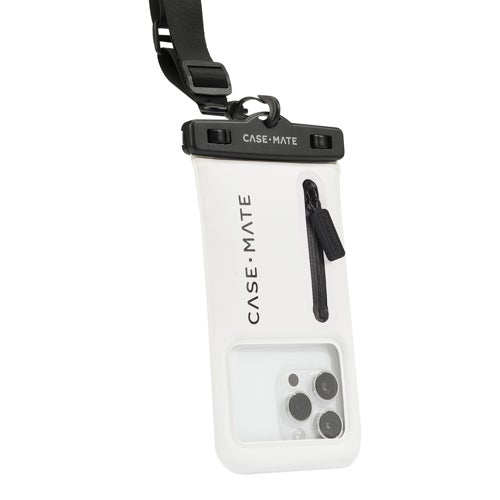 Waterproof XL Floating Phone Pouch w/ Zip Pocket, Sand Dollar