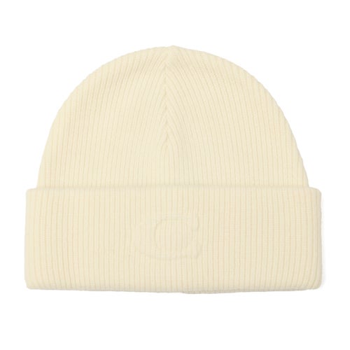 Signature Embossed C Knit Beanie, Chalk